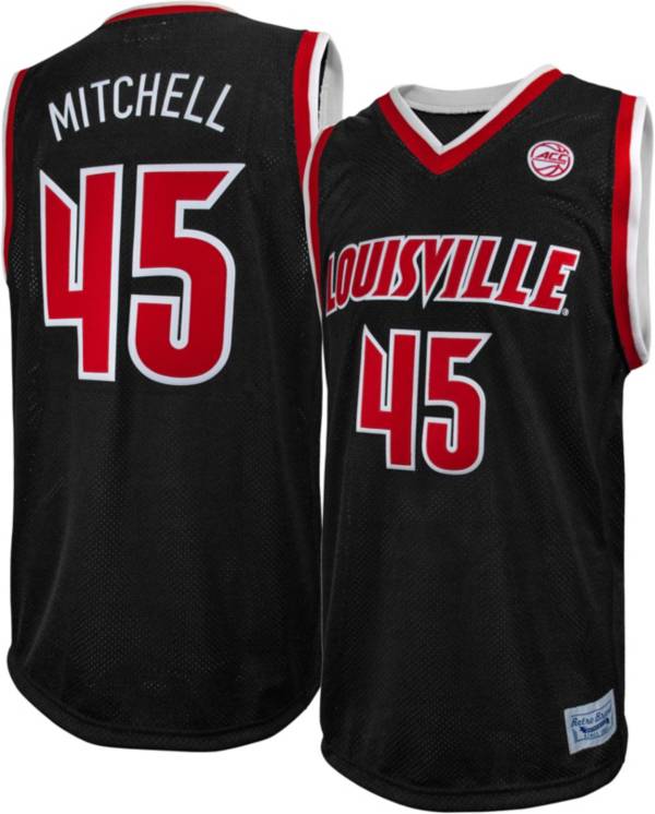 Original Retro Brand Men's Louisville Cardinals Donovan Mitchell #45 Black Replica Basketball Jersey