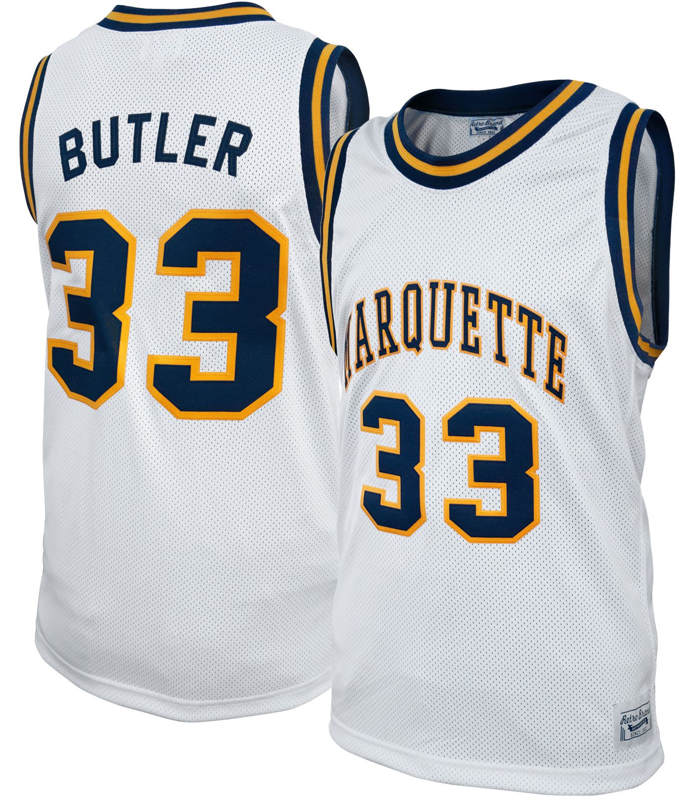 Retro Brand Men s Marquette Golden Eagles Jimmy Butler 33 White Replica Basketball Jersey Dick s Sporting Goods