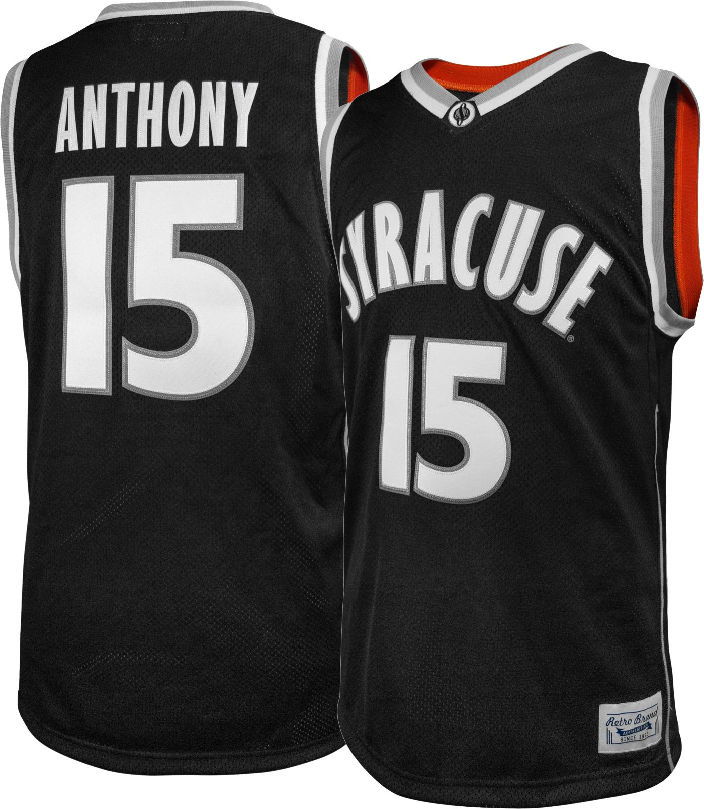 Retro Brand Men s Syracuse Orange Carmelo Anthony 15 Black Replica Basketball Jersey XXL