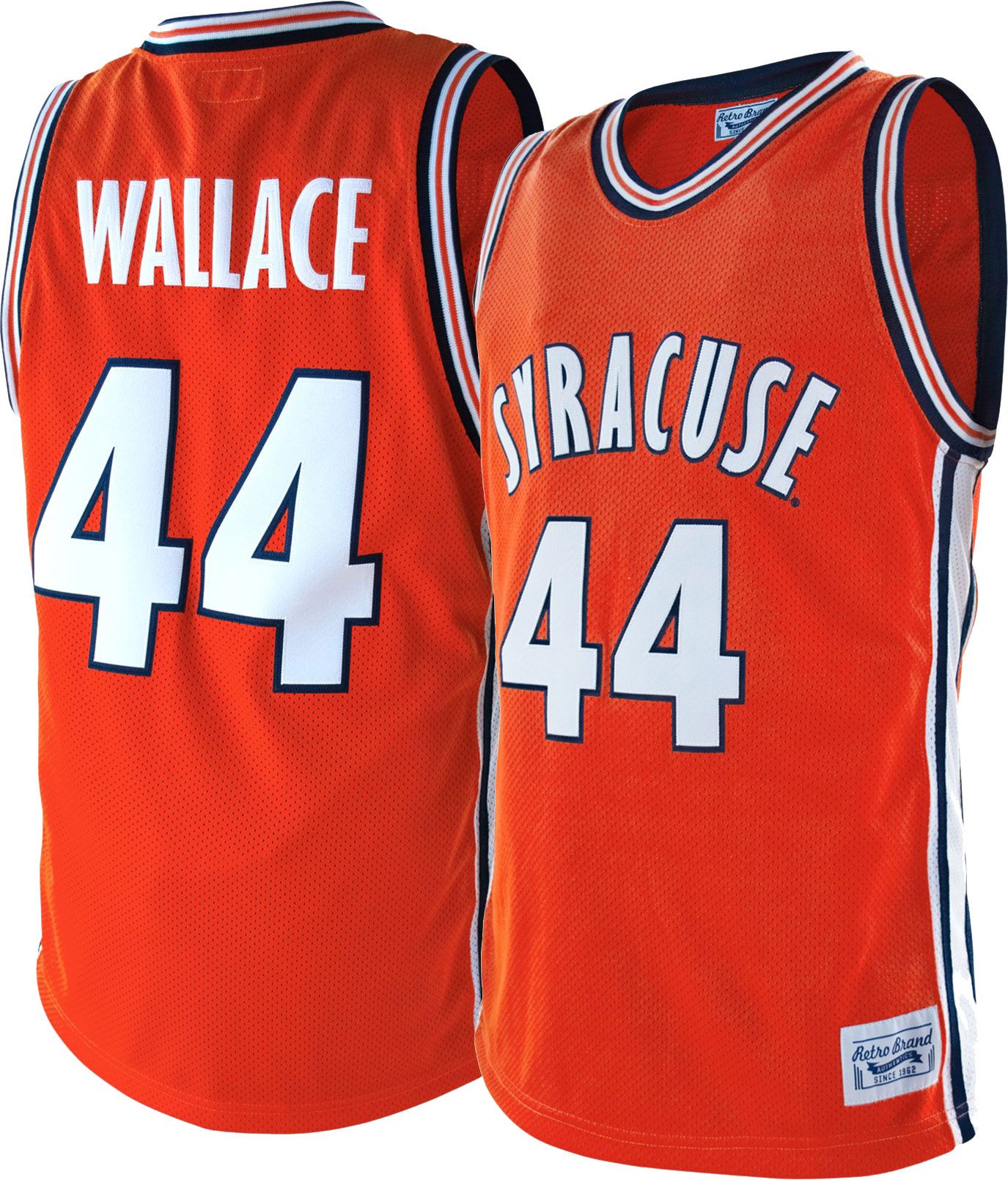 Retro Brand Men's Syracuse Orange John Wallace #44 Replica Basketball Jersey