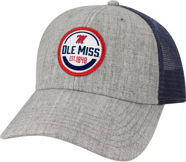 League-Legacy Men's Ole Miss Rebels Grey Lo-Pro Adjustable Trucker Hat product image