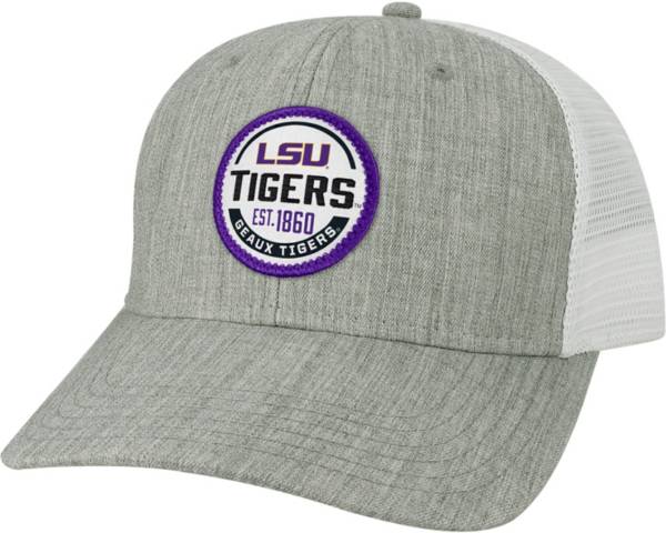 League-Legacy Men's LSU Tigers Grey Mid-Pro Adjustable Trucker Hat