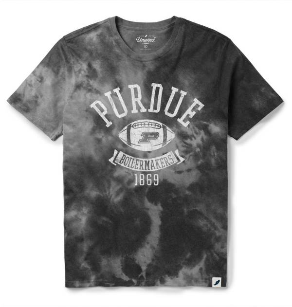 League-Legacy Men's Purdue Boilermakers Grey Tie Dye T-Shirt