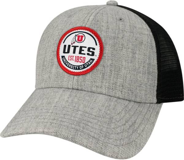 League-Legacy Men's Utah Utes Grey Lo-Pro Adjustable Trucker Hat product image