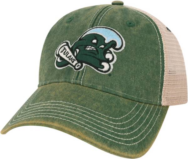 League-Legacy Tulane Green Wave Olive Old Favorite Adjustable Trucker Hat product image
