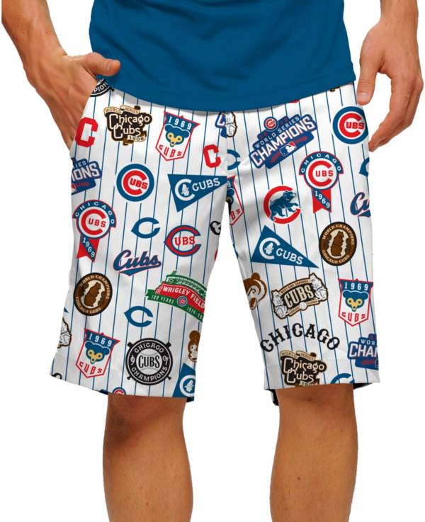 Loudmouth Men's Chicago Cubs Retro Stretchtech Golf Shorts