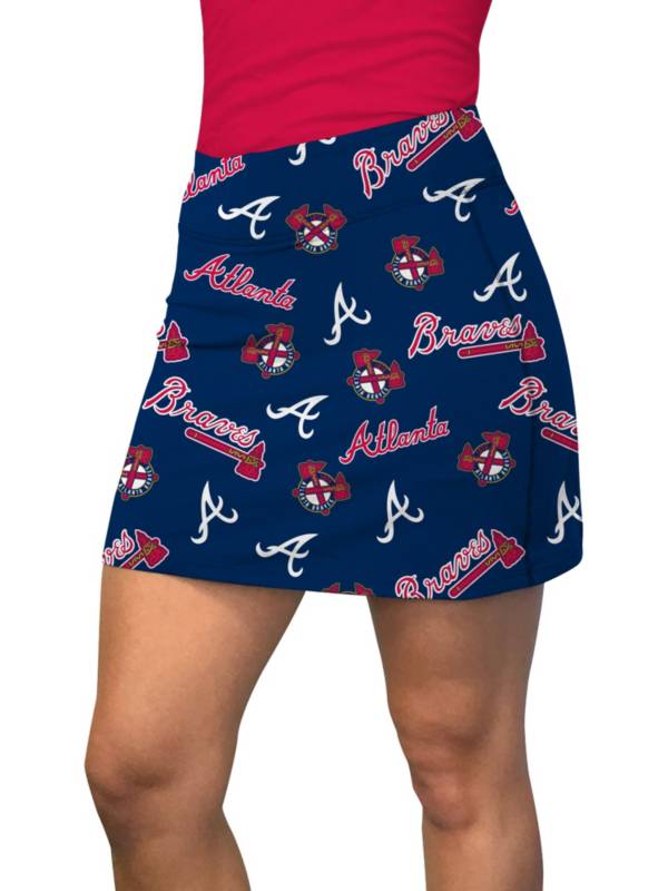 Loudmouth Golf Women's Atlanta Braves Navy Performance Golf Skort