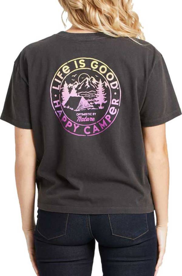 Life Is Good Women's Happy Camper Boxy Crusher Graphic T-Shirt product image