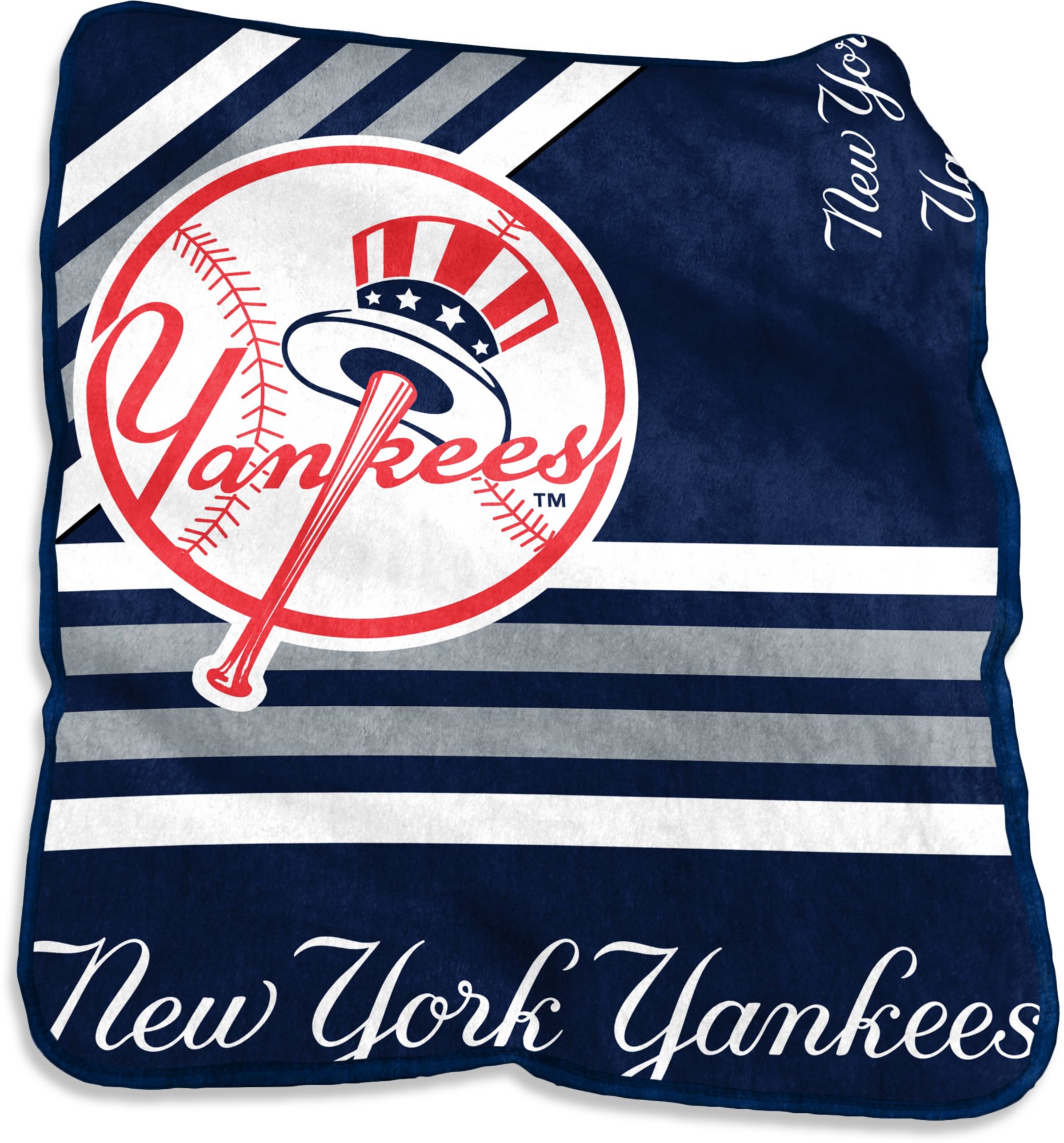 Logo Brands New York Yankees Raschel Throw Blanket