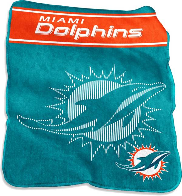 Logo Brands Miami Dolphins Raschel Throw Blanket product image