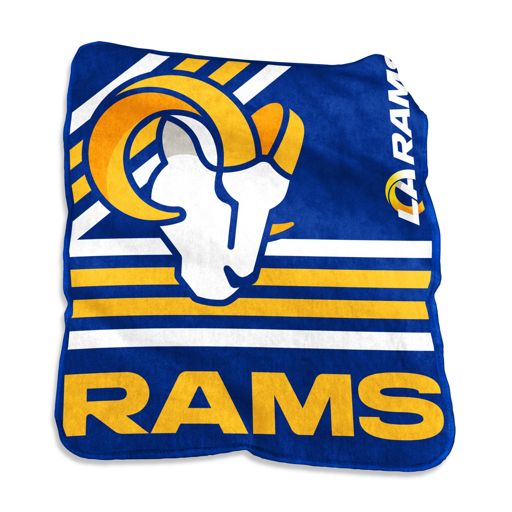 Logo Brands Los Angeles Rams Raschel Throw Blanket