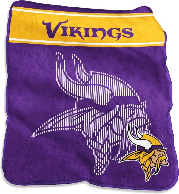 Logo Brands Minnesota Vikings Raschel Throw Blanket | Dick's Sporting Goods