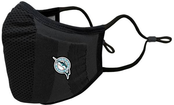 Levelwear Adult Miami Marlins Black Retro Logo Guard 3 Face Covering product image