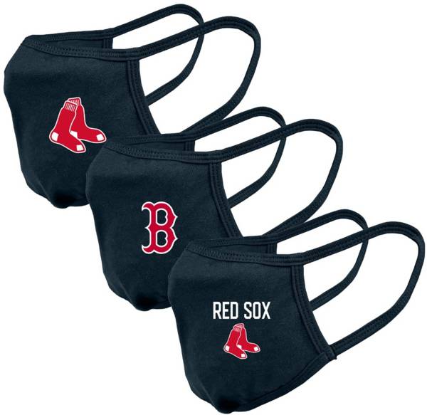 Levelwear Adult Boston Red Sox Navy 3-Pack Face Coverings