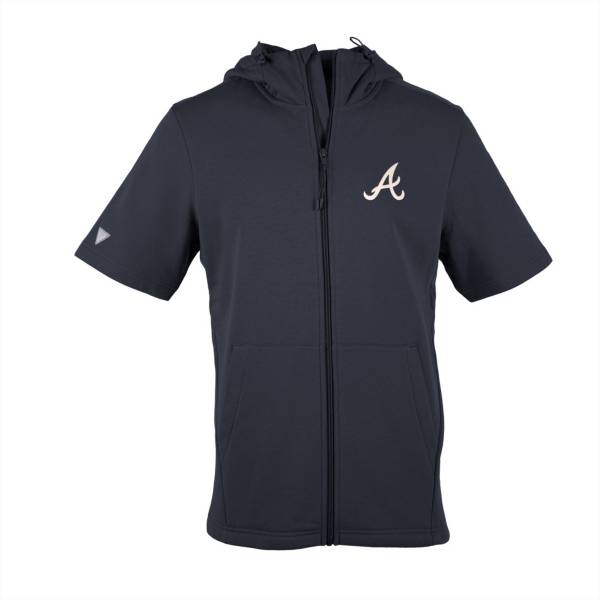 Levelwear Men's Atlanta Braves Navy Recruit Insignia Core Short Sleeve Fleece Hoodie product image