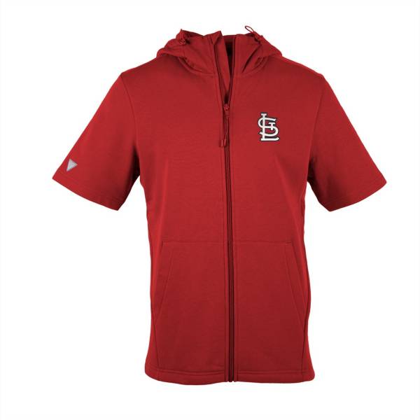 Men's Starter Red St. Louis Cardinals Impact Hoodie Half-Zip Jacket