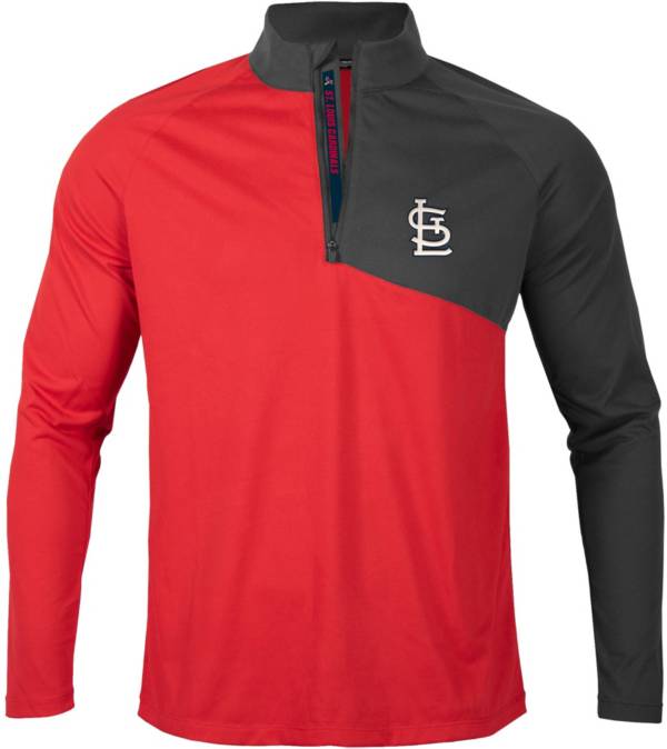 Levelwear Men's St. Louis Cardinals Red Pinnacle Slant Text 1/4 Zip product image