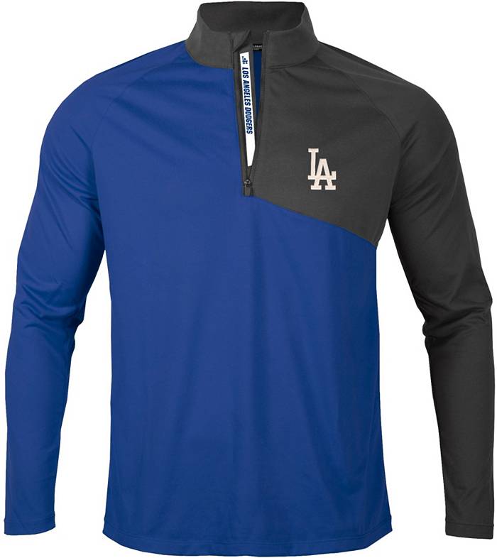 Nike Men's Nike White/Royal Los Angeles Dodgers Overview - Half-Zip Hoodie  Jacket