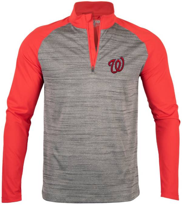 Levelwear Men's Washington Nationals Grey Vandal Insignia Core ¼ Zip Shirt product image