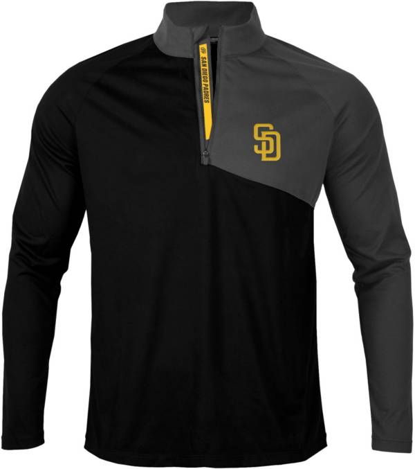 Levelwear Men's San Diego Padres Black Pinnacle Slant Text 1/4 Zip product image