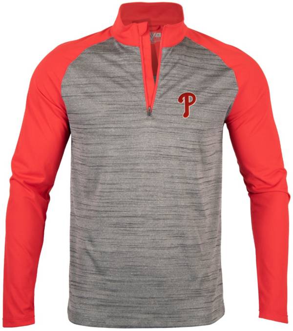 Levelwear Men's Philadelphia Phillies Grey Vandal Insignia Core ¼ Zip Shirt product image