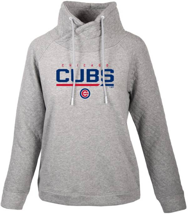 Levelwear Women's Chicago Cubs Gray Vega Cut Off Fleece Sweatshirt product image