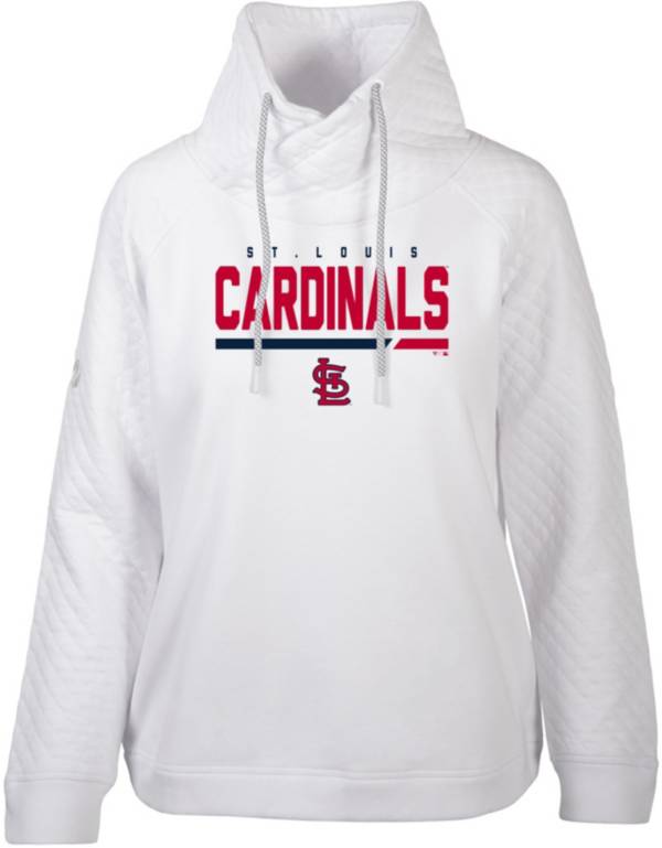 Levelwear Women's St. Louis Cardinals White Vega Cut Off Fleece Sweatshirt product image
