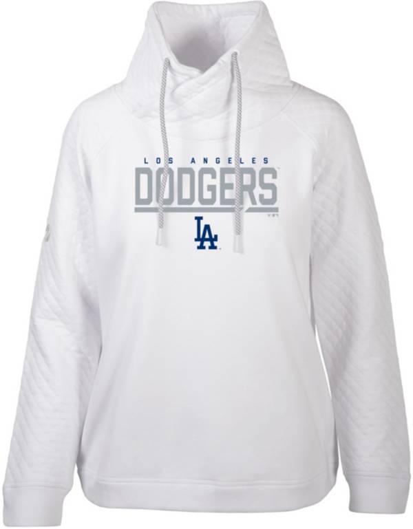 Levelwear Women's Los Angeles Dodgers White Vega Cut Off Fleece Sweatshirt product image