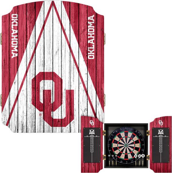 Victory Tailgate Oklahoma Sooners Dartboard Cabinet