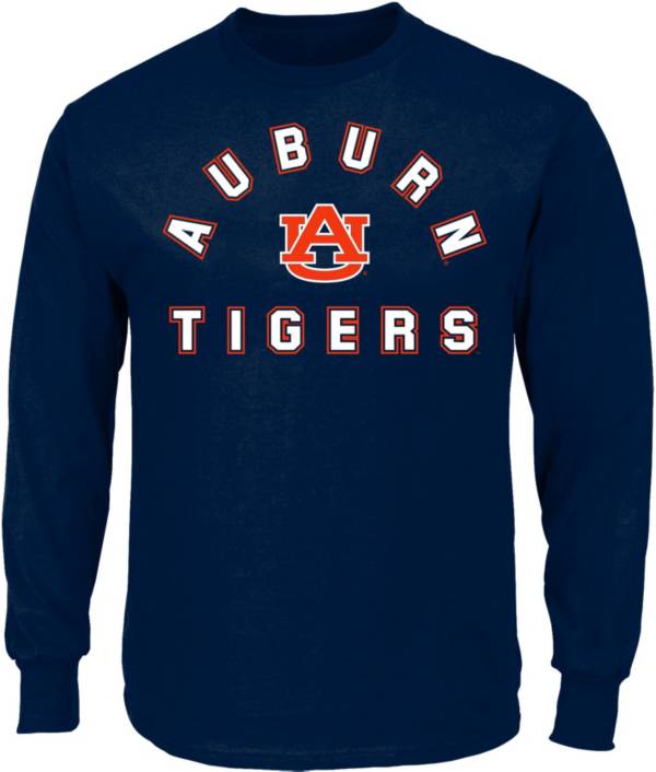 Profile Varsity Men's Big and Tall Auburn Tigers Blue Long Sleeve T-Shirt product image