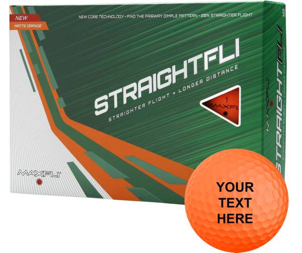 Maxfli Straightfli Orange Personalized Golf Balls