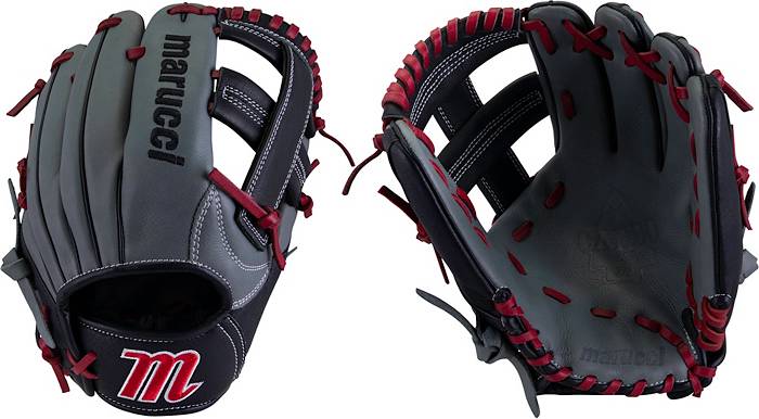 Marucci Caddo S Youth Baseball Glove 11 RHT Grey/Black/Red - CADDO-11  Baseball & Softball Gloves