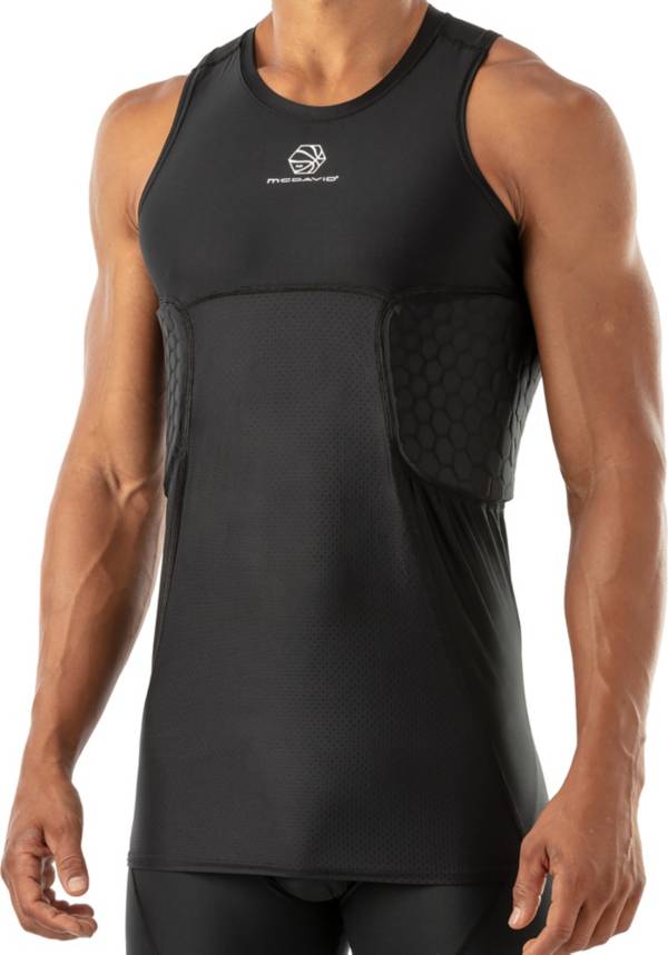 Men's Padded Compression Shirt Training Vest, Sleeveless T-Shirt