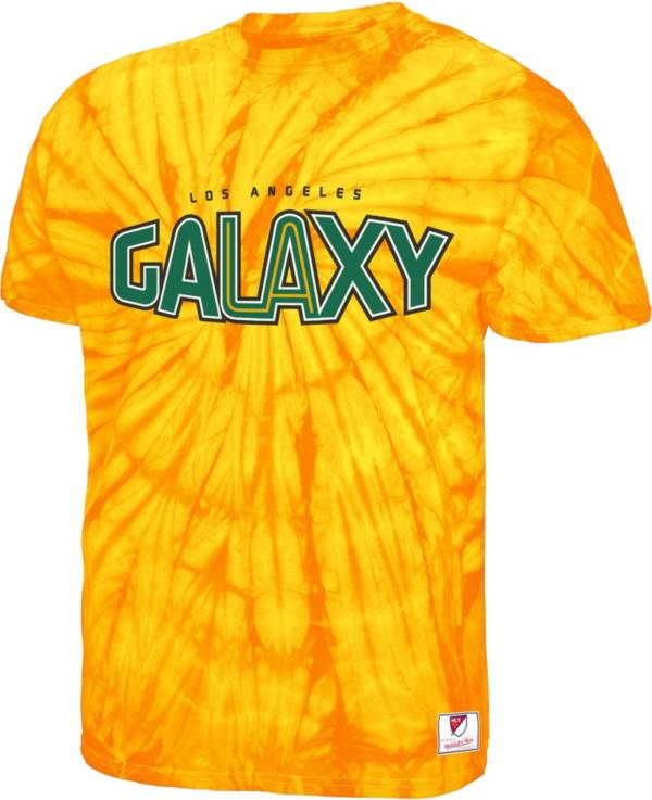Mitchell & Ness Los Angeles Galaxy Retro Script Yellow T-Shirt product image