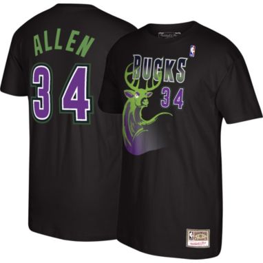 sorry, Mitchell & Ness Men's Milwaukee Bucks Ray Allen #34 Black T-Shirt is currently out of stock