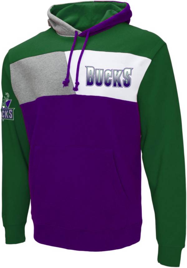 Mitchell & Ness Men's Milwaukee Bucks Purple Coach Pullover Hoodie