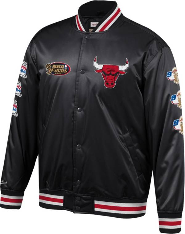 Mitchell & Ness Men's Chicago Bulls Black Champ City Satin Jacket