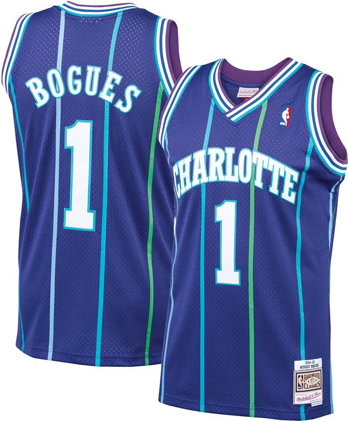 Mitchell & Ness Muggsy Bogues Charlotte Hornets #1 NBA Men's HWC Swingman  Jersey