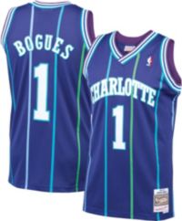 Men's Mitchell & Ness Muggsy Bogues White Charlotte Hornets