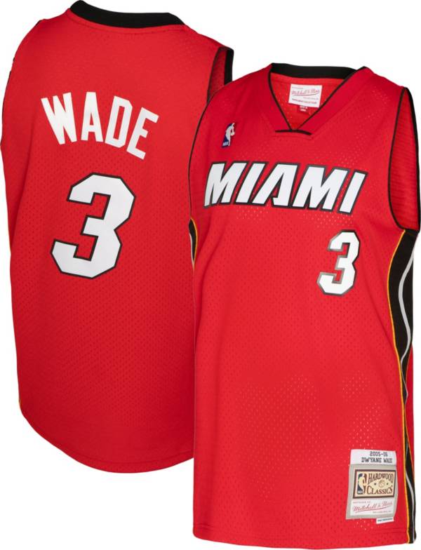 Mitchell & Ness Men's 2005 Miami Heat Dwyane Wade Red Hardwood Classics  Swingman Jersey