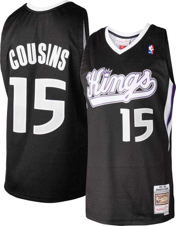 Mitchell & Ness Men's 2011 Sacramento Kings DeMarcus Cousins #15 Black Hardwood Classics Swingman Jersey