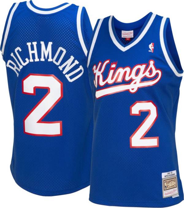 Mitchell & Ness Men's 1992 Sacramento Kings Mitch Richmond #2 Royal Hardwood Classics Swingman Jersey