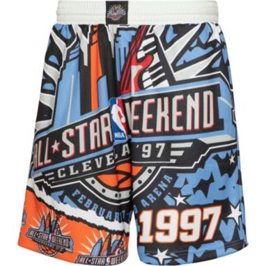 sorry, Mitchell & Ness Men's NBA Blue Jumbotron Swingman Shorts is currently out of stock