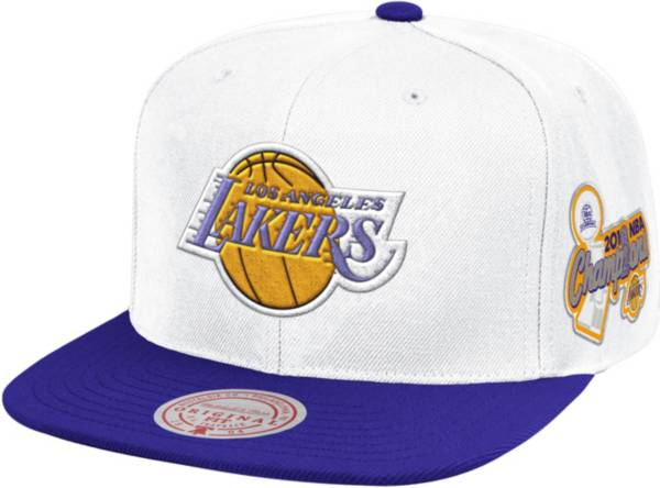 Mitchell & Ness Men's White Los Angeles Lakers Patch Snapback Hat product image