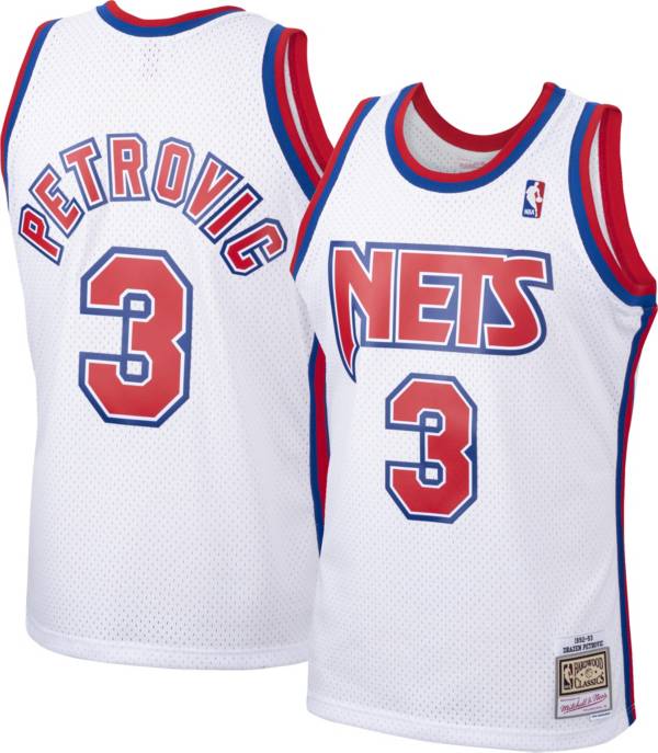 Dražen Petrović 3 New Jersey Nets 1992-93 Mitchell & Ness Swingman Jersey