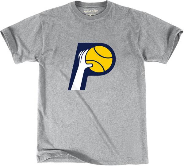 Mitchell & Ness Men's Indiana Pacers Grey Logo T-Shirt product image