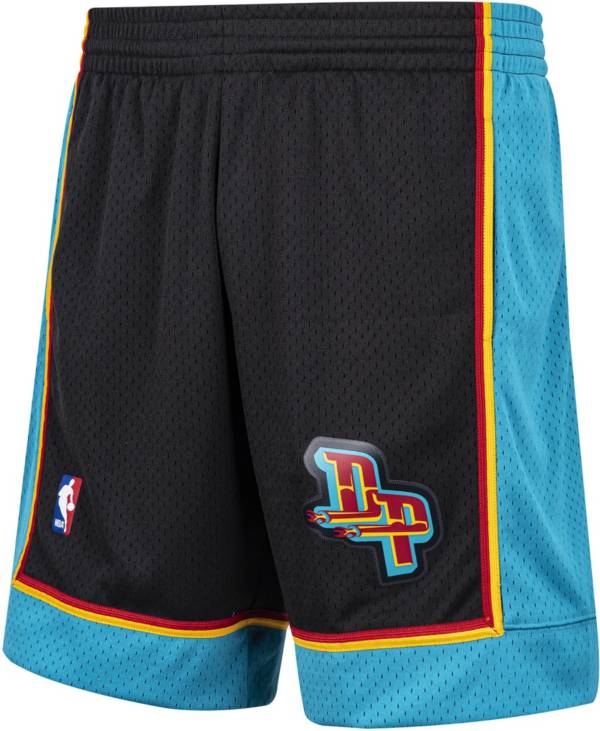 Mitchell & Ness Men's Detroit Pistons Black Reload Swingman Shorts