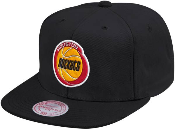 Mitchell & Ness Men's Houston Rockets Black Hardwood Classics Snapback Hat product image
