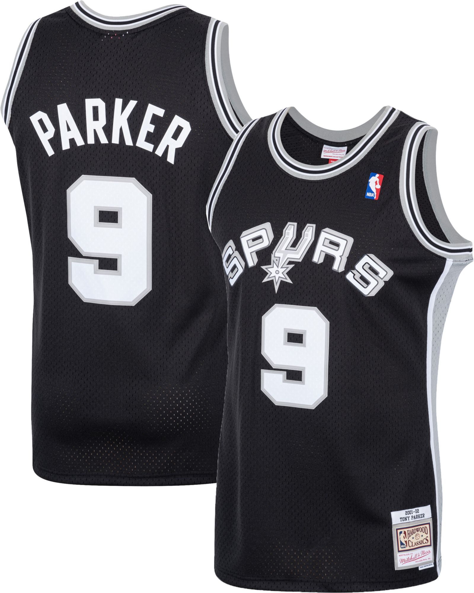 Men's Nike San Antonio Spurs No9 Tony Parker Black NBA Swingman Icon Edition Jersey