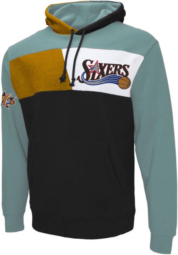 Mitchell & Ness Men's Philadelphia 76ers Black Coach Pullover Hoodie